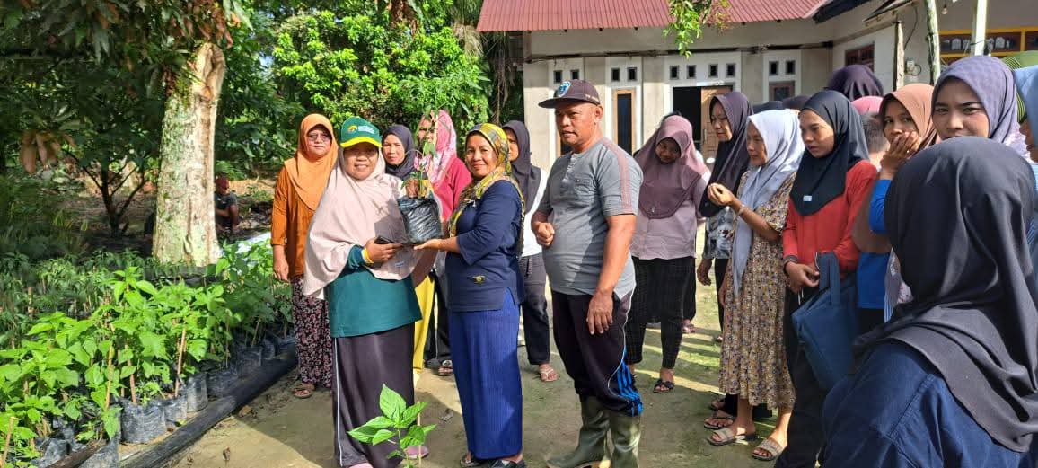 Dua Kelompok Tani Desa Tri Tunggal Terima Bantuan Bibit Cabai