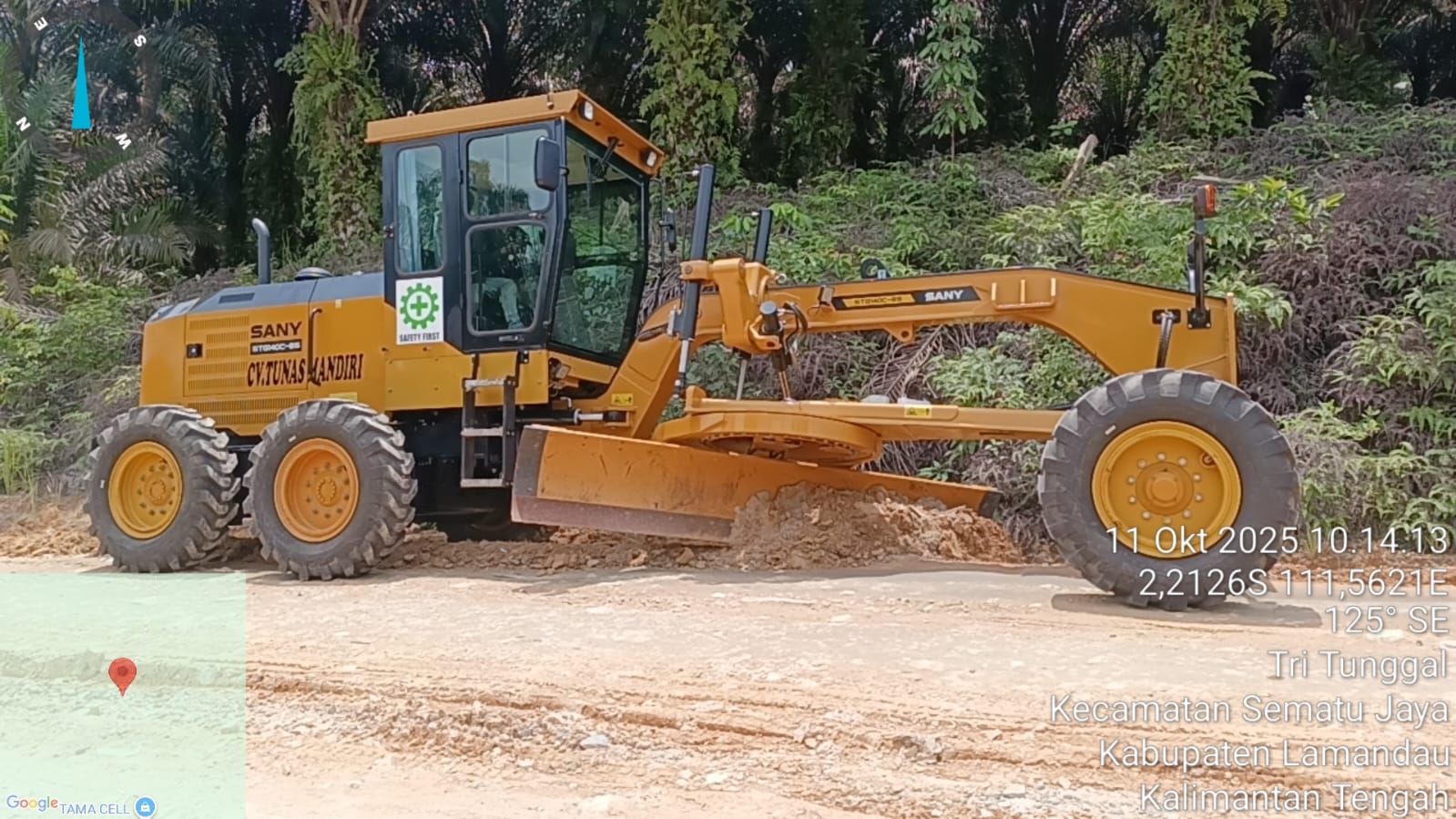CV. Tunas Mandiri Kembali Lakukan Perawatan Jalan Desa