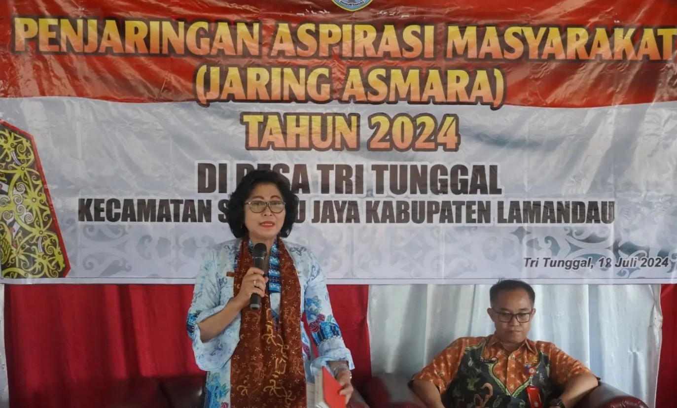 Pejabat (Pj) Bupati Lamandau Lilis Suriani Adakan Penjaringan Aspirasi Masyarakat (Jaring Asmara) di Desa Tri Tunggal