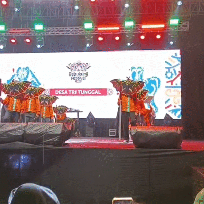 Kontingen Desa Tri Tunggal Berpartisipasi dalam Festival Babukung 2025
